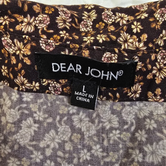 Dear John Y2K Babydoll Peplum Blouse Bella Swan Core Rayon Womens L - Picture 4 of 5